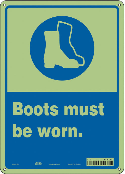 Safety Sign 14 inx10 in Polyethylene