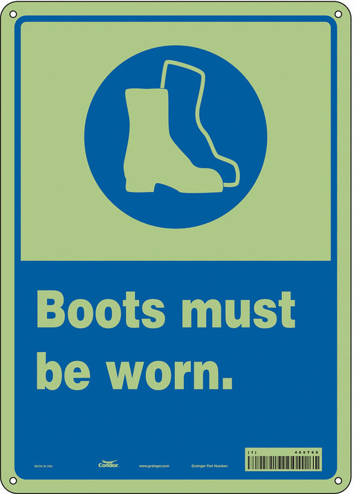 Safety Sign 14 inx10 in Polyethylene