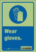 Safety Sign 10 in x 7 in Glow Vinyl