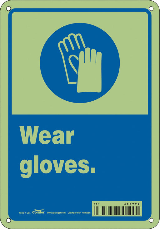 Safety Sign 10 in x 7 in Polyethylene