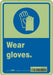 Safety Sign 10 in x 7 in Polyethylene