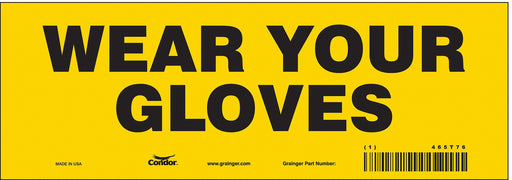 Safety Sign 3.5in x 10in Vinyl