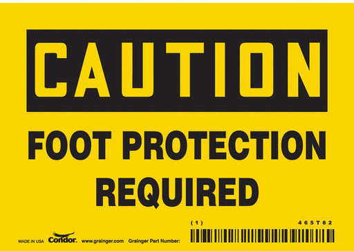 Safety Sign 3 1/2 inx5 in Vinyl