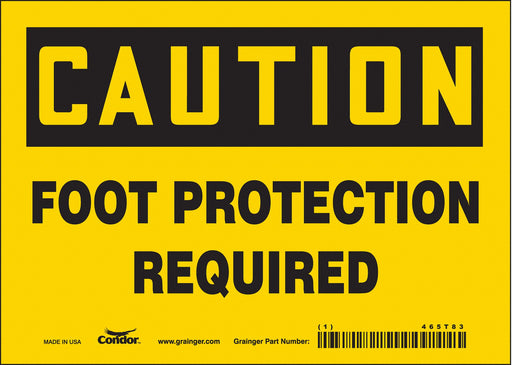 Safety Sign 5 inx7 in Vinyl