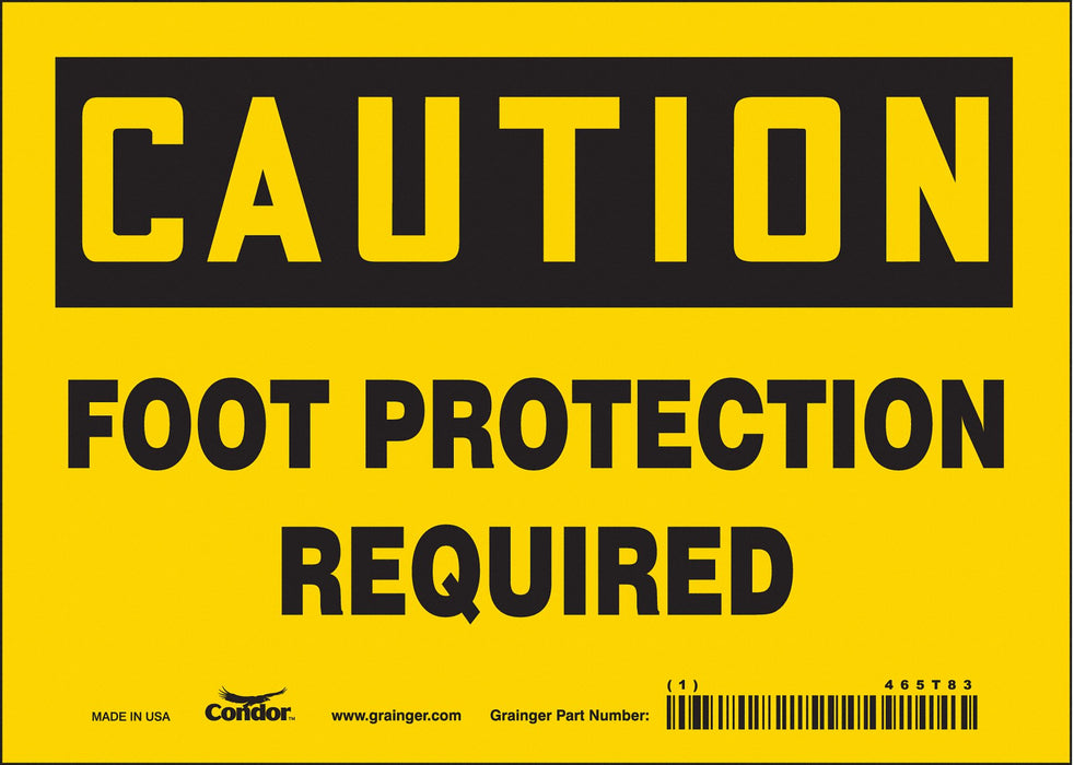 Safety Sign 5 inx7 in Vinyl