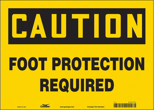Safety Sign 10 in x 14 in Vinyl