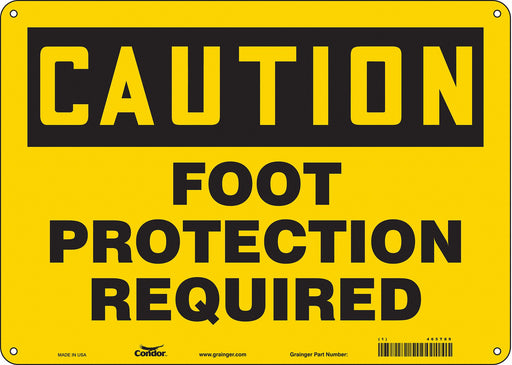 Safety Sign 10 in x 14 in Polyethylene