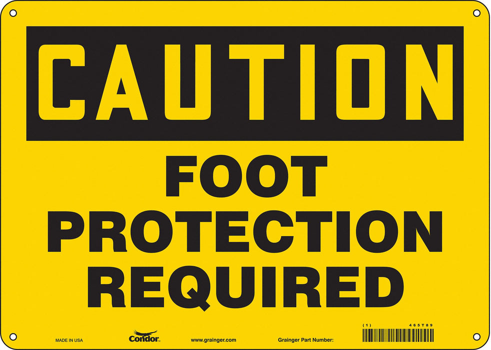 Safety Sign 10 in x 14 in Polyethylene