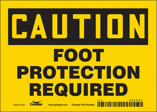 Safety Sign 5 in x 7 in Vinyl