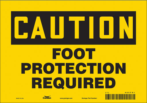 Safety Sign 7 inx10 in Vinyl