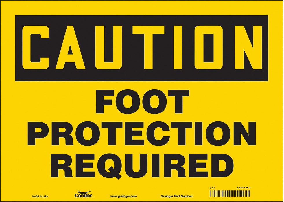 Safety Sign 10 in x 14 in Vinyl