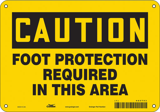 Safety Sign 7 in x 10 in Aluminum