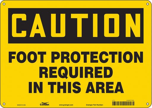 Safety Sign 10 in x 14 in Aluminum