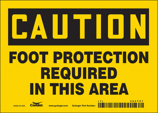 Safety Sign 5 in x 7 in Vinyl