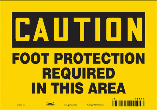 Safety Sign 7 inx10 in Vinyl
