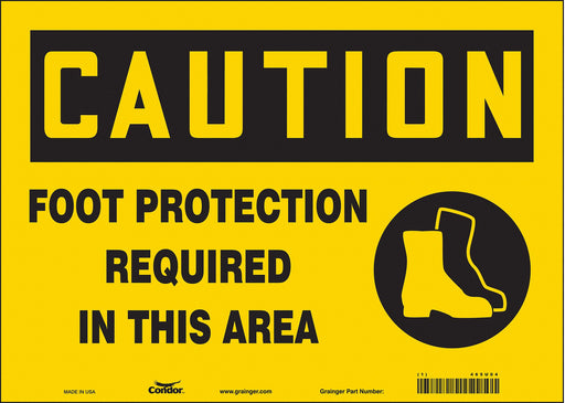 Safety Sign 10 in x 14 in Vinyl