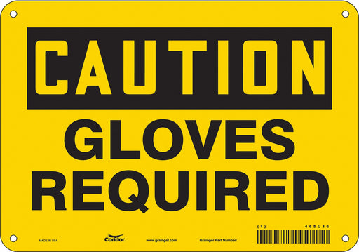 Safety Sign 7 inx10 in Polyethylene