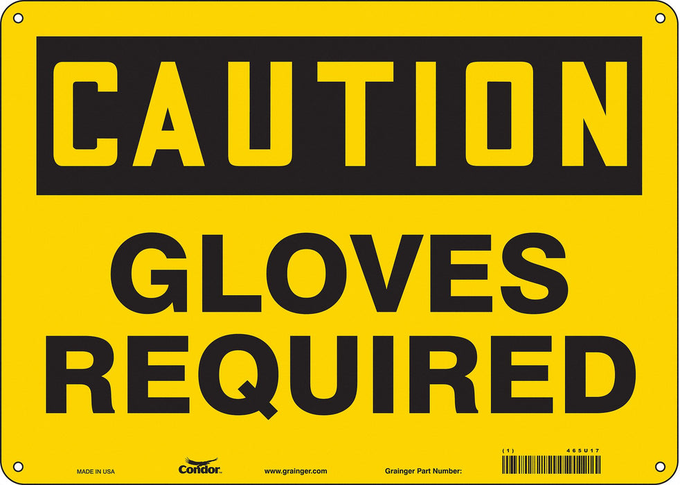 Safety Sign 10 inx14 in Polyethylene