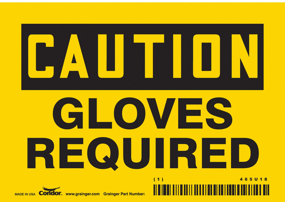 Safety Sign 3.5in x 5in Vinyl