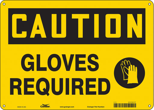 Safety Sign 10 inx14 in Polyethylene