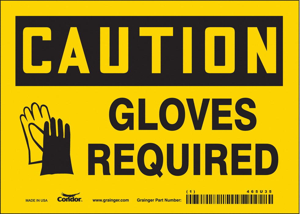 K0413 Safety Sign 5 inx7 in Vinyl