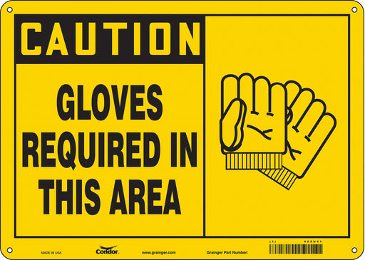 Safety Sign 10 inx14 in Polyethylene