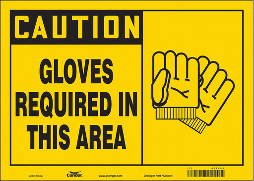 Safety Sign 10 in x 14 in Vinyl