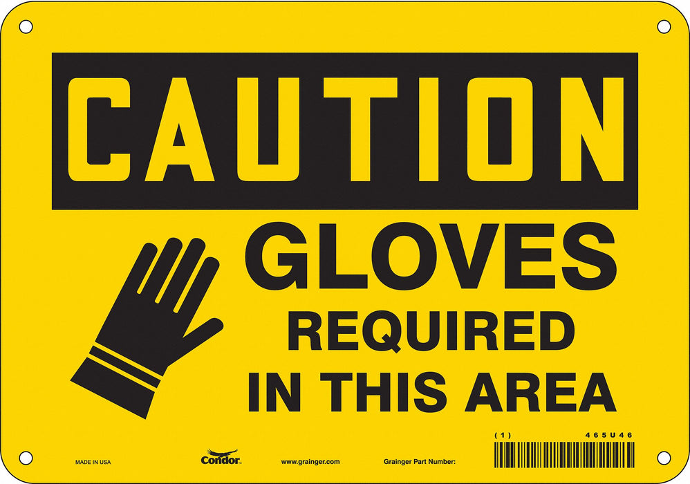 Safety Sign 7 in x 10 in Polyethylene