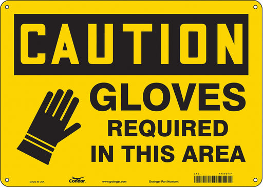 Safety Sign 10 inx14 in Polyethylene