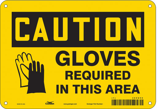 Safety Sign 7 in x 10 in Aluminum