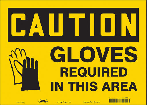 Safety Sign 10 in x 14 in Vinyl