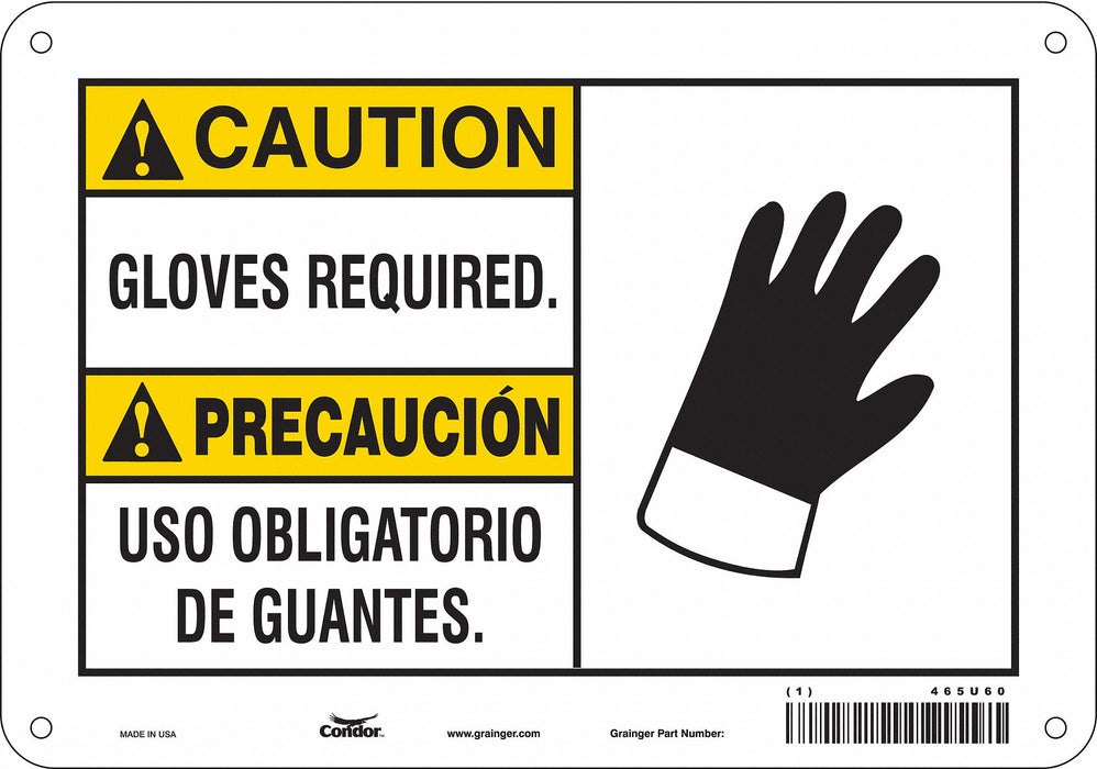Safety Sign 7 inx10 in Polyethylene