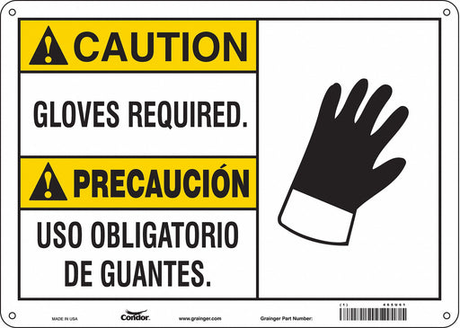 Safety Sign 10 inx14 in Polyethylene
