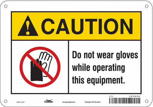 K0420 Safety Sign 7 in x 10 in Aluminum