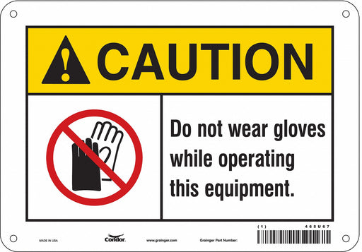 K0420 Safety Sign 7 inx10 in Polyethylene