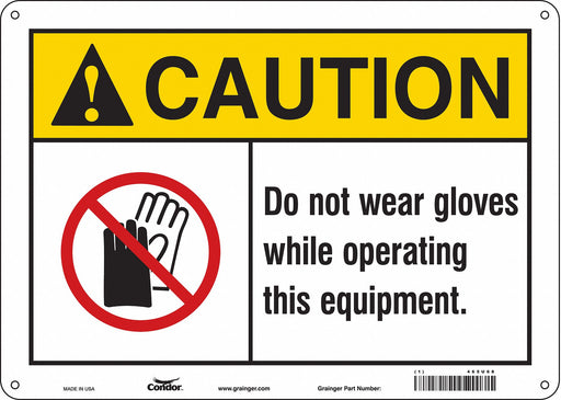 K0420 Safety Sign 10 in x 14 in Polyethylene