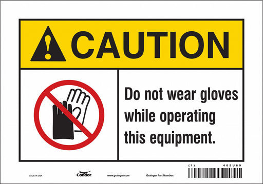 K0420 Safety Sign 7 inx10 in Vinyl