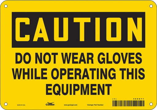 Safety Sign 7 in x 10 in Aluminum
