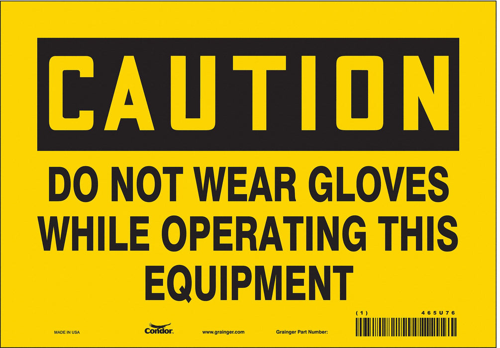 Safety Sign 7 in x 10 in Vinyl