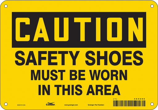 K0424 Safety Sign 7 in x 10 in Aluminum