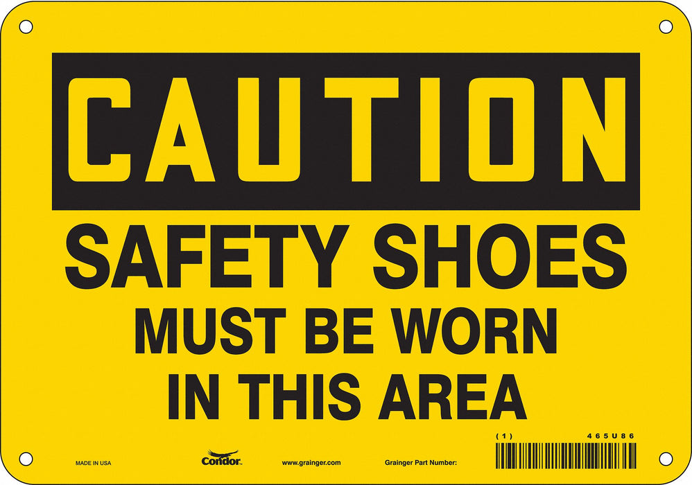 K0424 Safety Sign 7 in x 10 in Aluminum