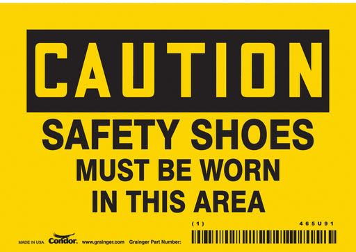 K0424 Safety Sign 3.5in x 5in Vinyl