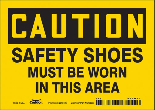 K0424 Safety Sign 5 in x 7 in Vinyl