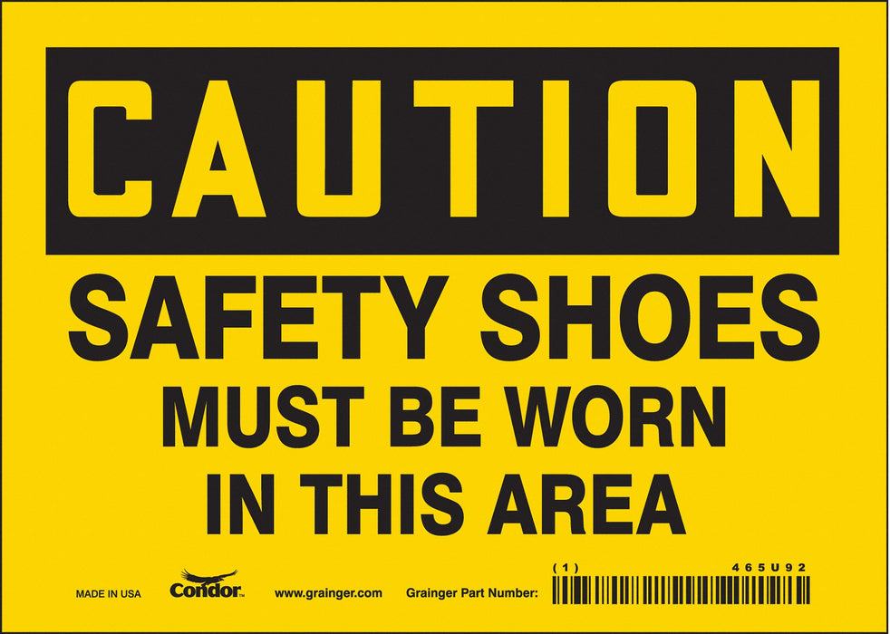 K0424 Safety Sign 5 in x 7 in Vinyl