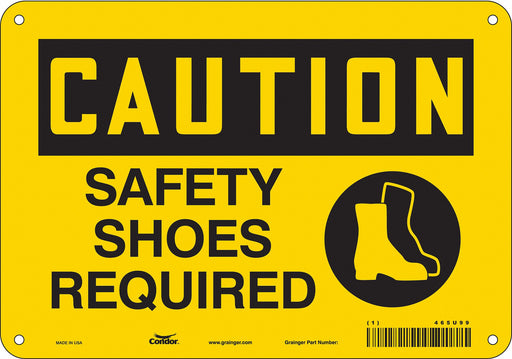 Safety Sign 7 inx10 in Polyethylene
