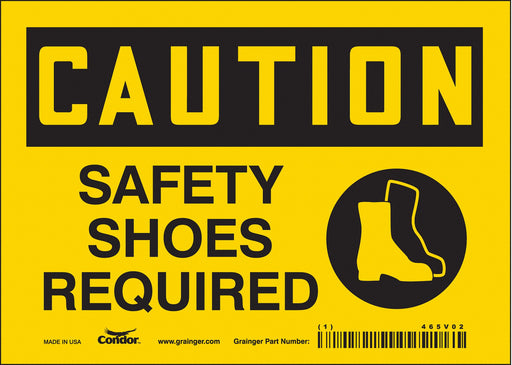 Safety Sign 5 inx7 in Vinyl
