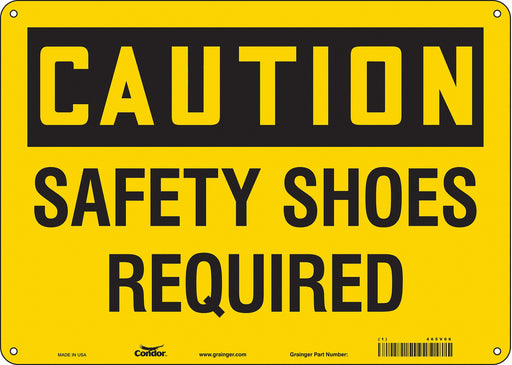 Safety Sign 10 in x 14 in Aluminum