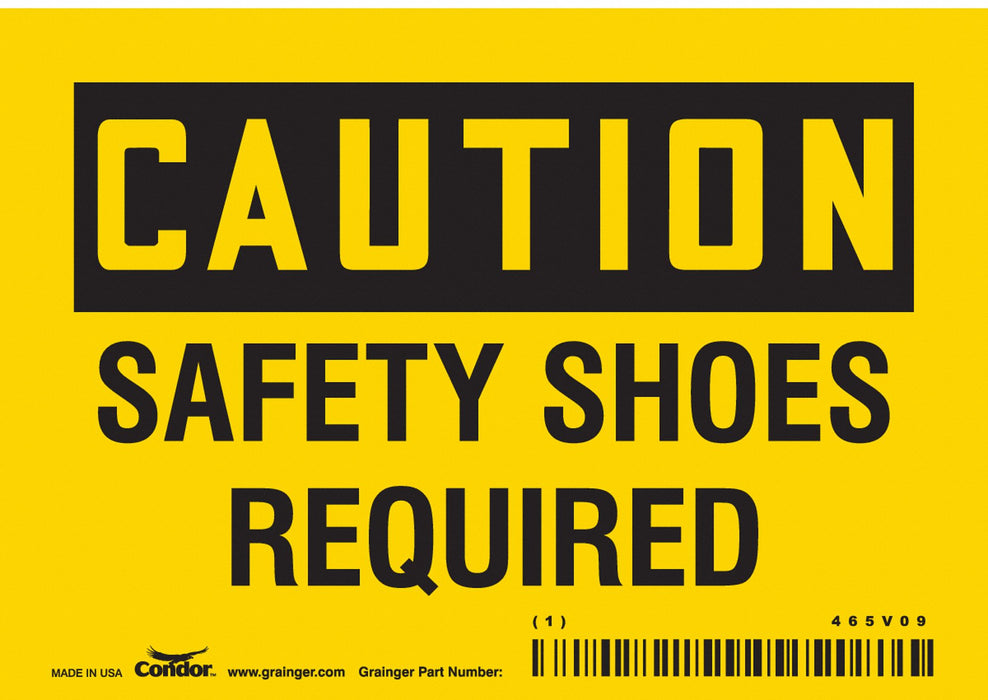 Safety Sign 3 1/2 inx5 in Vinyl