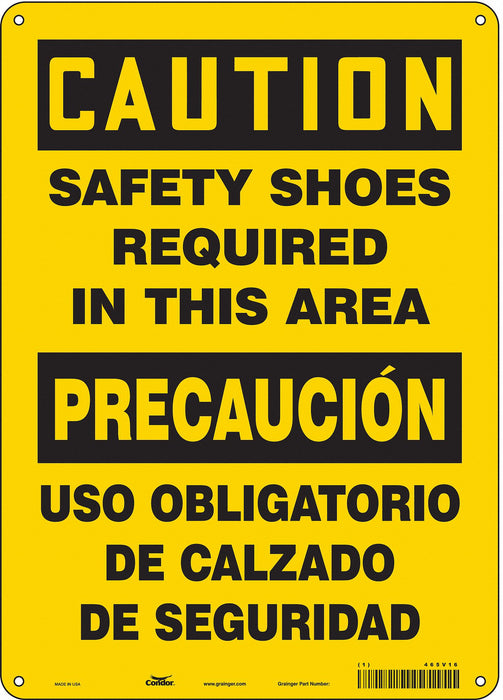 Safety Sign 14 in x 10 in Polyethylene