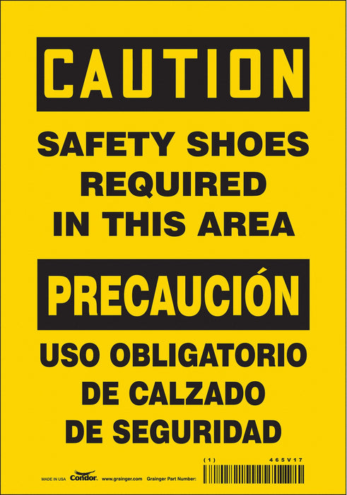 Safety Sign 10 inx7 in Vinyl